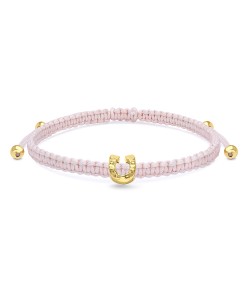 Cute Silver Horseshoe with Matt Rope Bracelet BR-305-GP